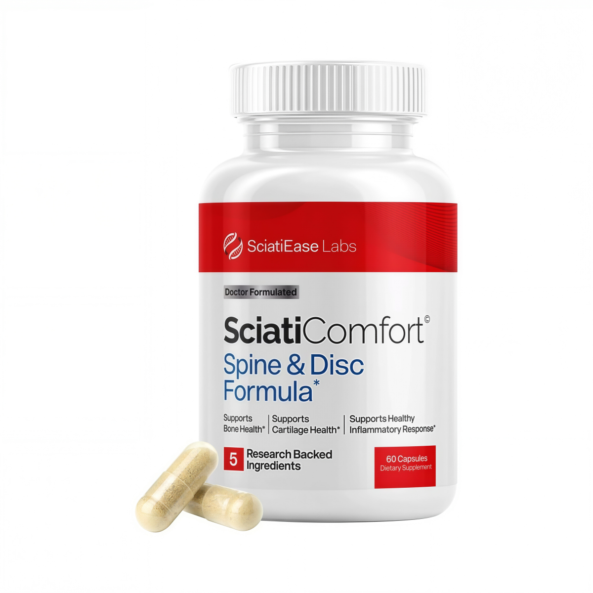 SciatiEase SciatiComfort Spine Disc Sciatic Nerve Support Supplement